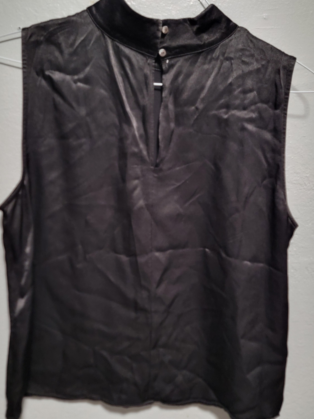Rails Black Sleeveless Mock-Neck Camisole with Keyhole